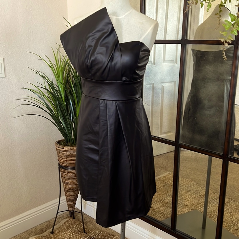 Faux Leather Dress